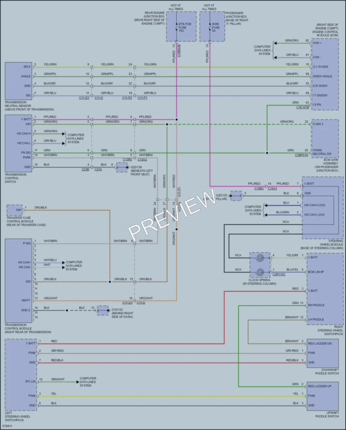 2018 Jaguar XF Transmission wiring diagram preview