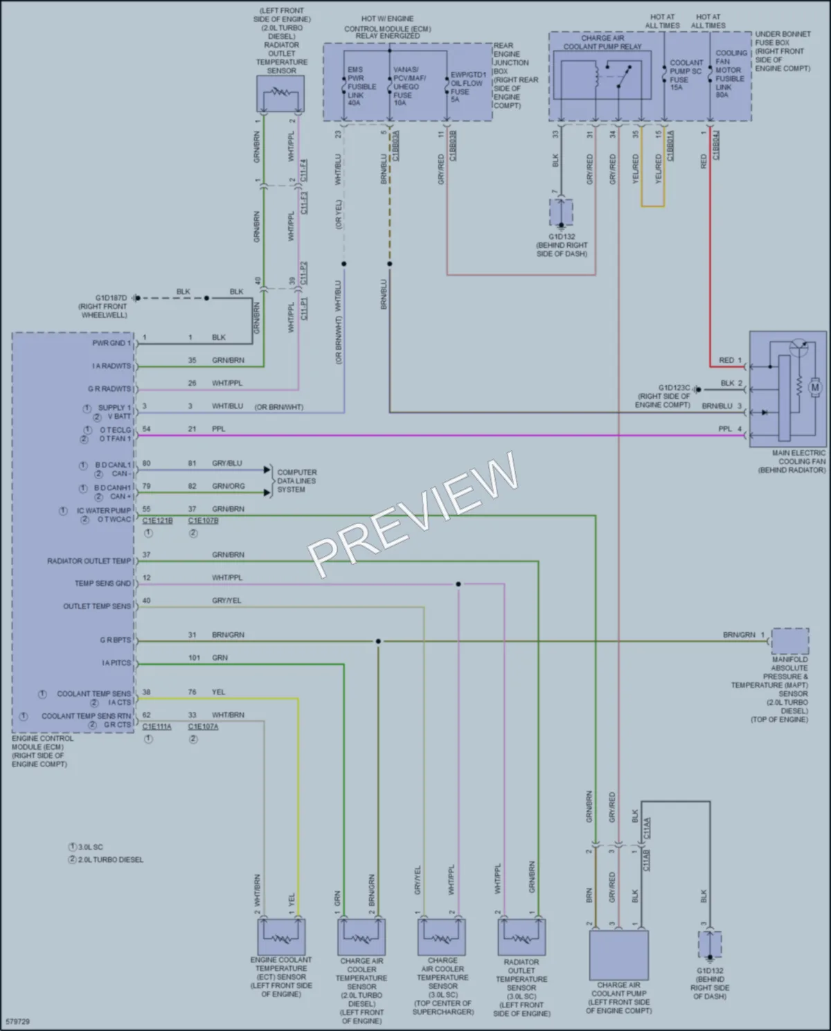 2018 Jaguar XFSportbrake Cooling Fan wiring diagram preview