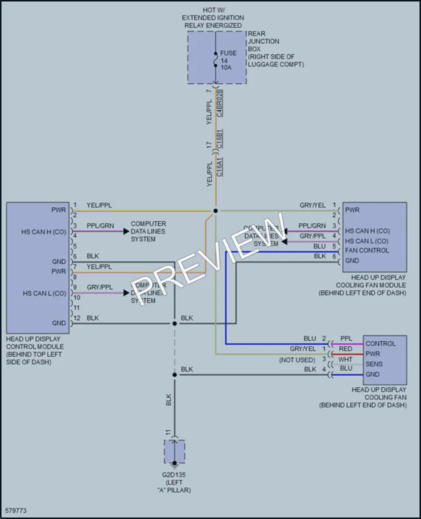 2018 Jaguar XFSportbrake Instrument Cluster wiring diagram preview