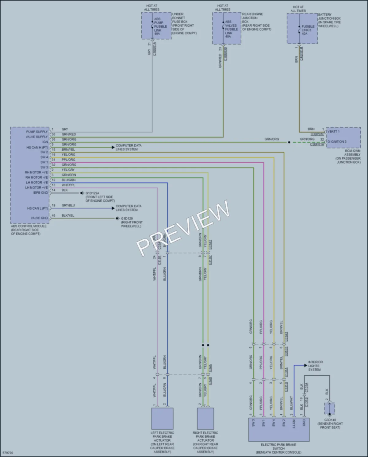 2018 Jaguar XFSportbrake Shift Interlock wiring diagram preview