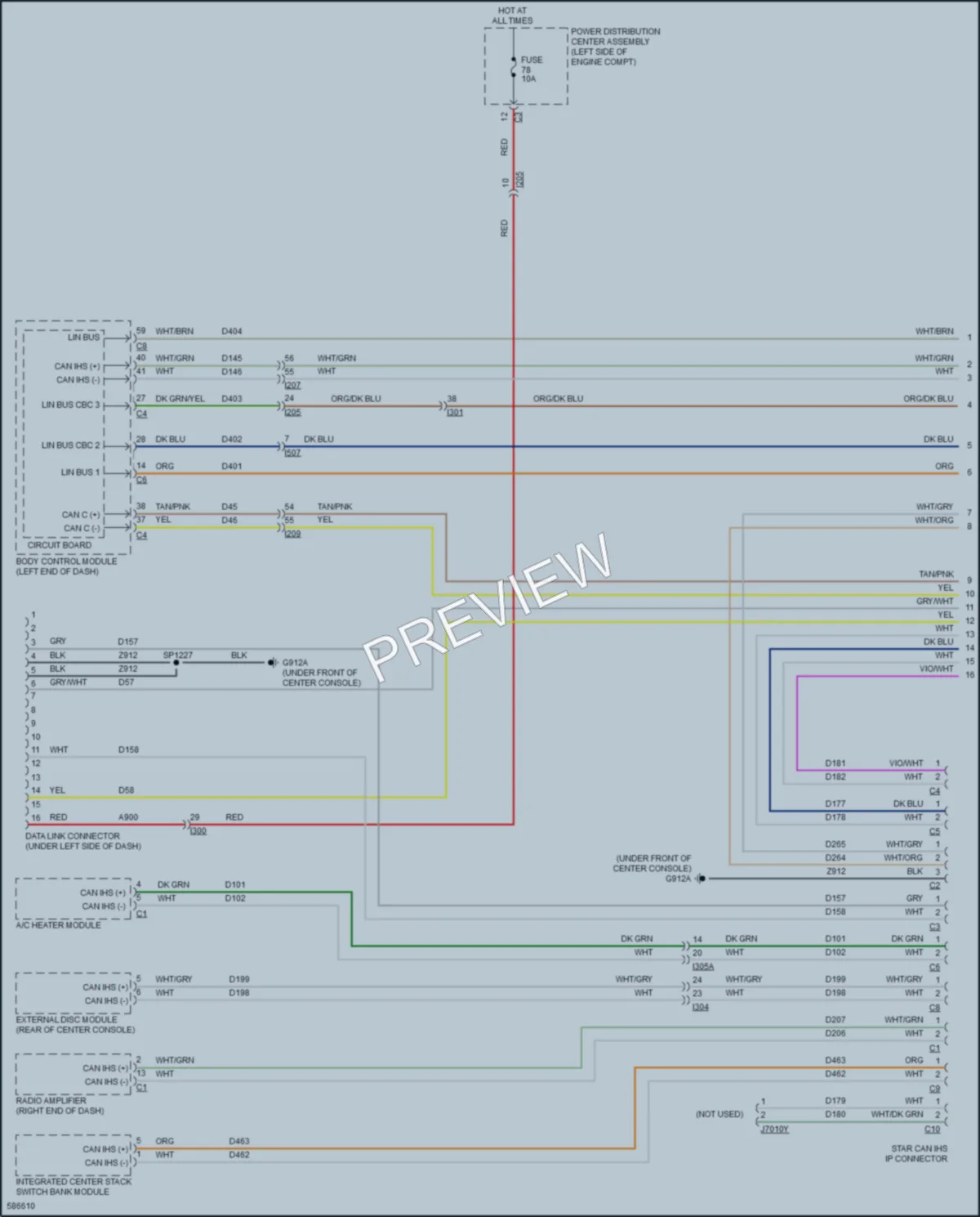 2018 Jeep Cherokee Computer Data Lines wiring diagram preview