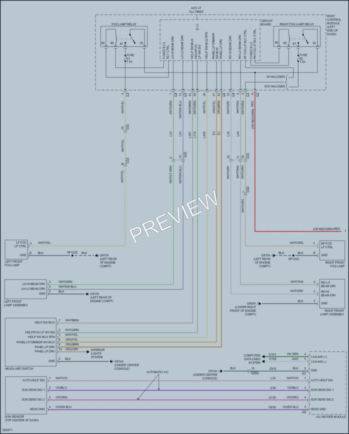 2018 Jeep Cherokee Headlights wiring diagram preview
