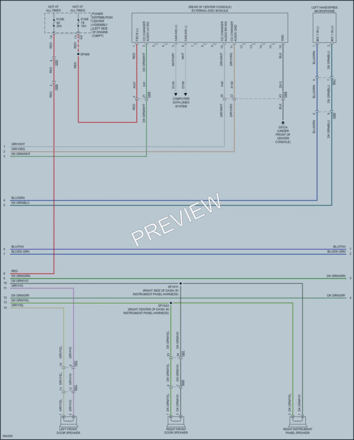 2018 Jeep Cherokee Radio wiring diagram preview