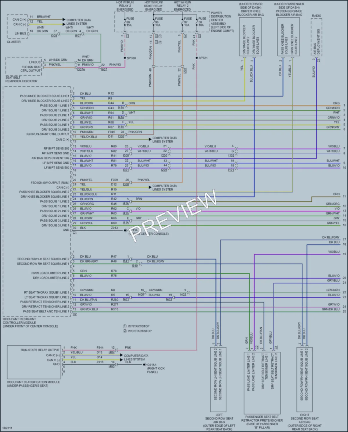 2018 Jeep Cherokee Supplemental Restraints wiring diagram preview