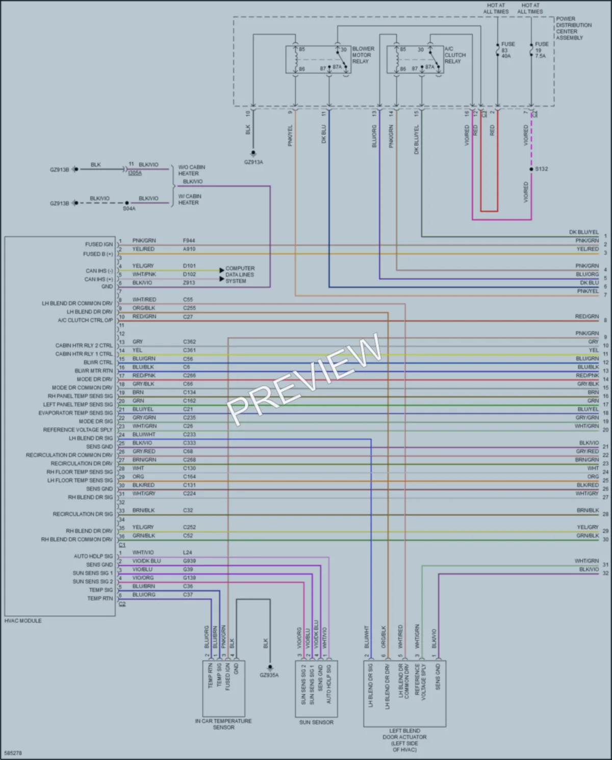 2018 Jeep Compass Air Conditioning wiring diagram preview