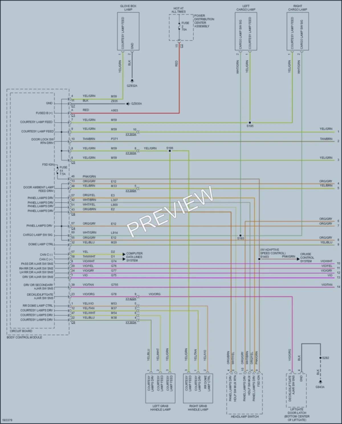 2018 Jeep Compass Interior Lights wiring diagram preview