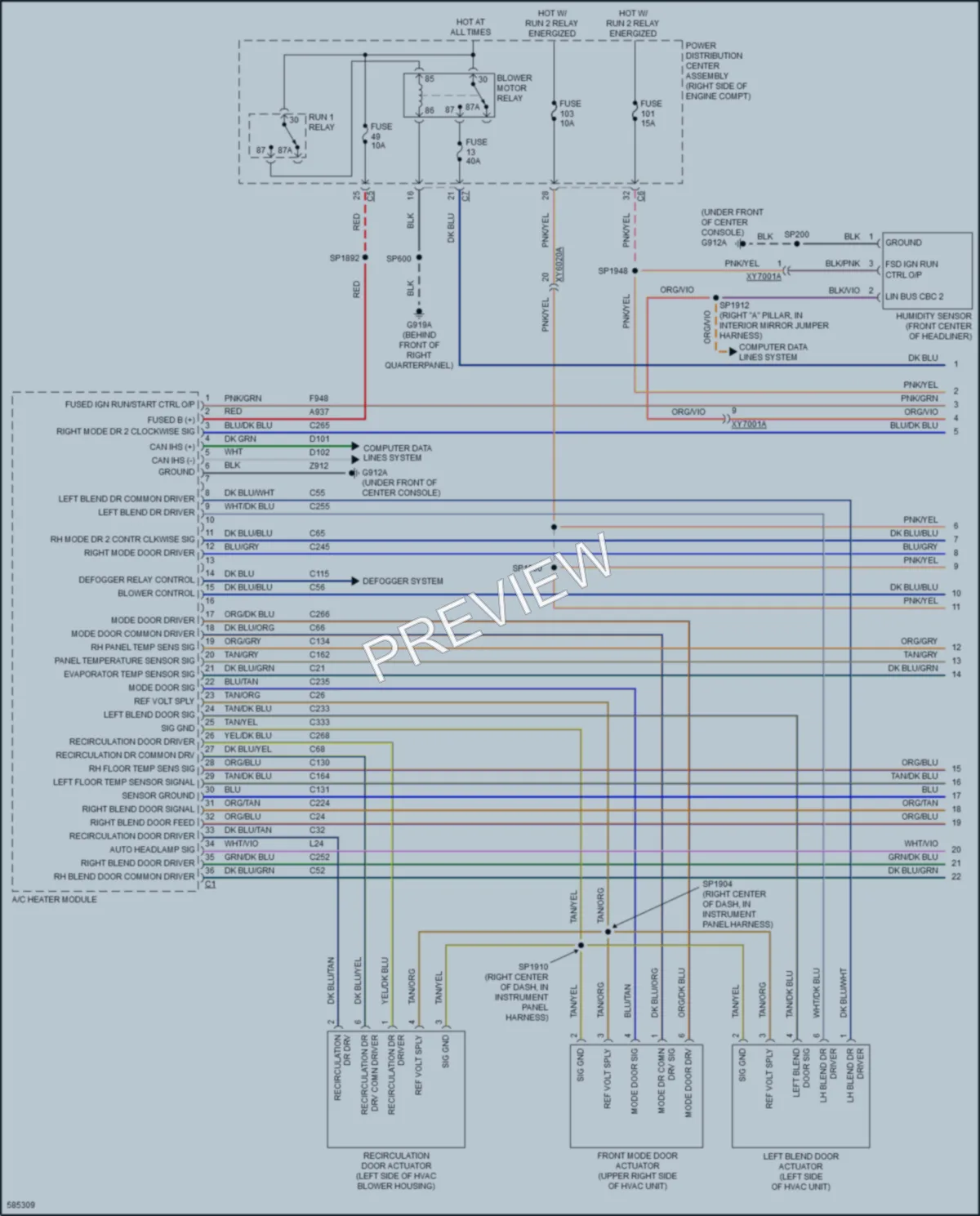 2018 Jeep GrandCherokee Air Conditioning wiring diagram preview