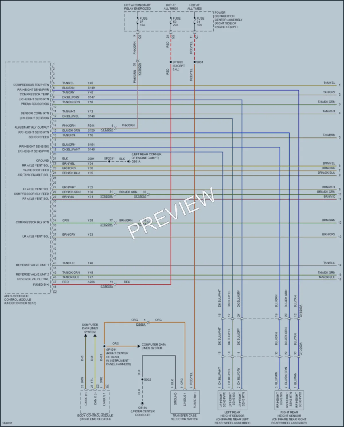 2018 Jeep GrandCherokee Electronic Suspension wiring diagram preview