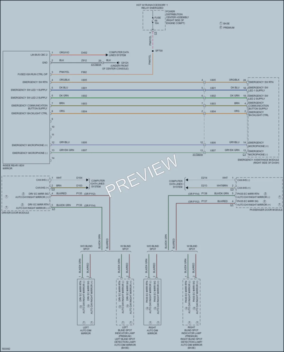 2018 Jeep GrandCherokee Power Mirrors wiring diagram preview