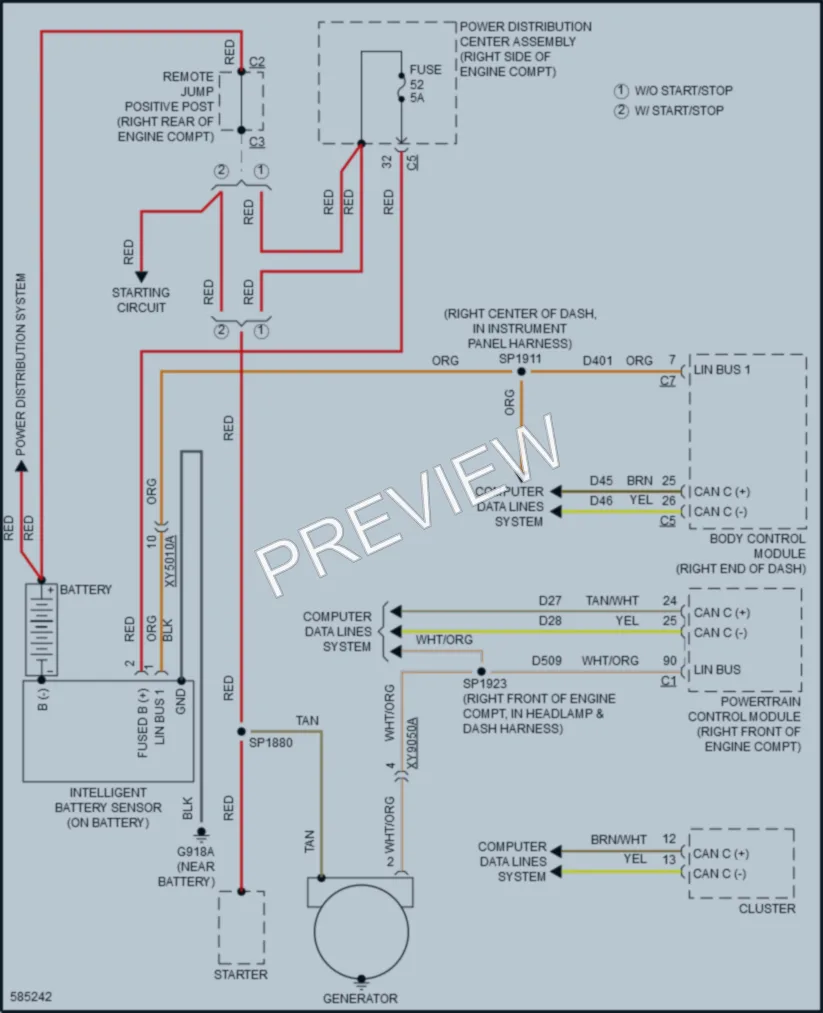 2018 Jeep GrandCherokee Starting Charging wiring diagram preview