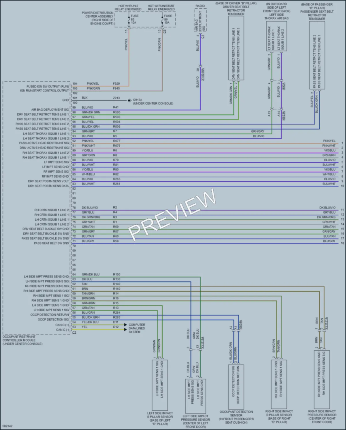 2018 Jeep GrandCherokee Supplemental Restraints wiring diagram preview