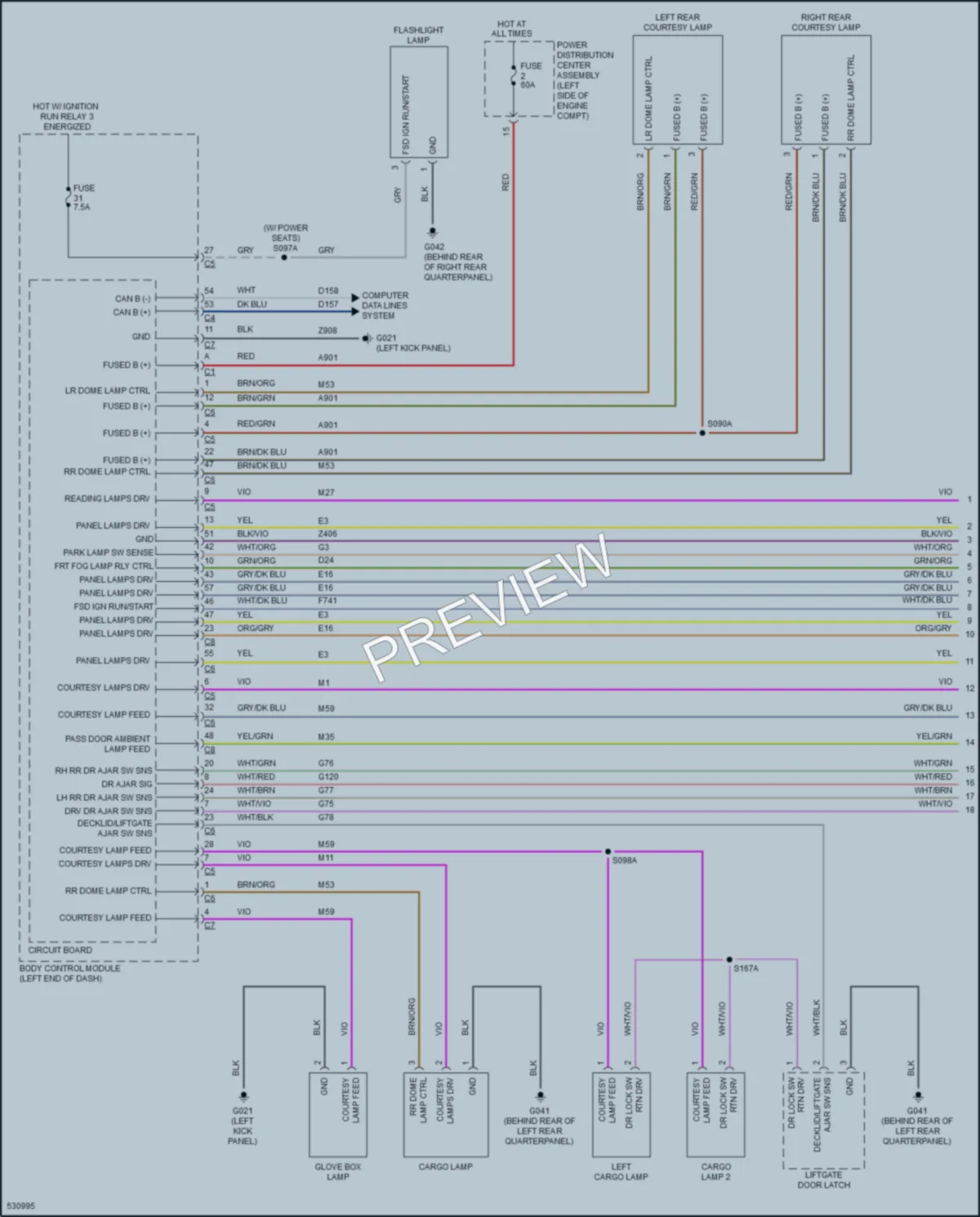 2018 Jeep Renegade Interior Lights wiring diagram preview