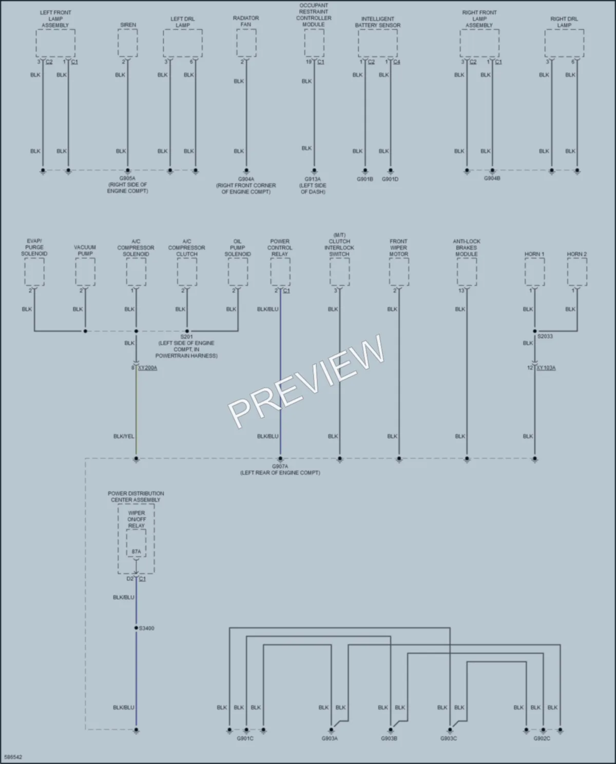 2018 Jeep Wrangler Ground Distribution wiring diagram preview