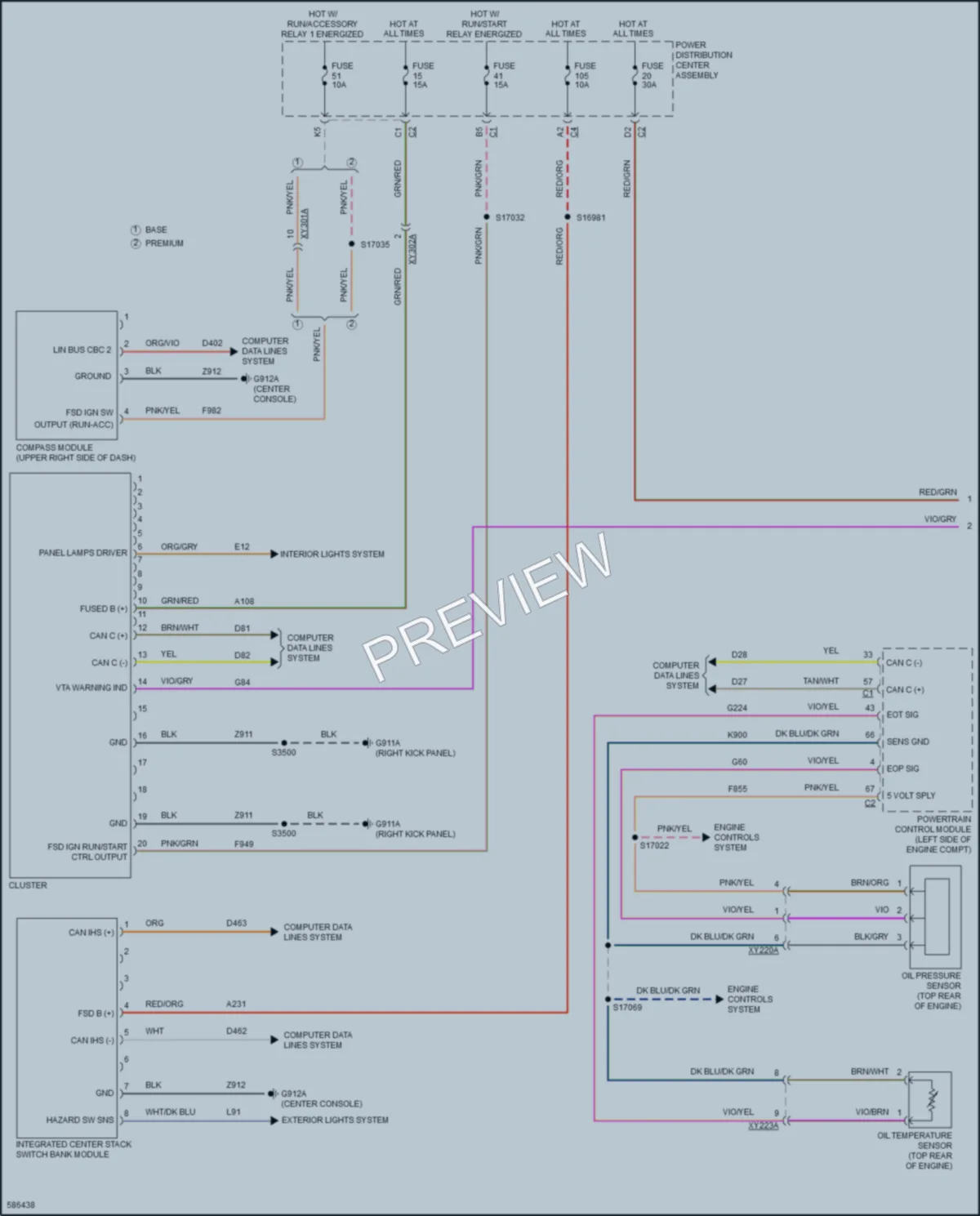 2018 Jeep Wrangler Instrument Cluster wiring diagram preview