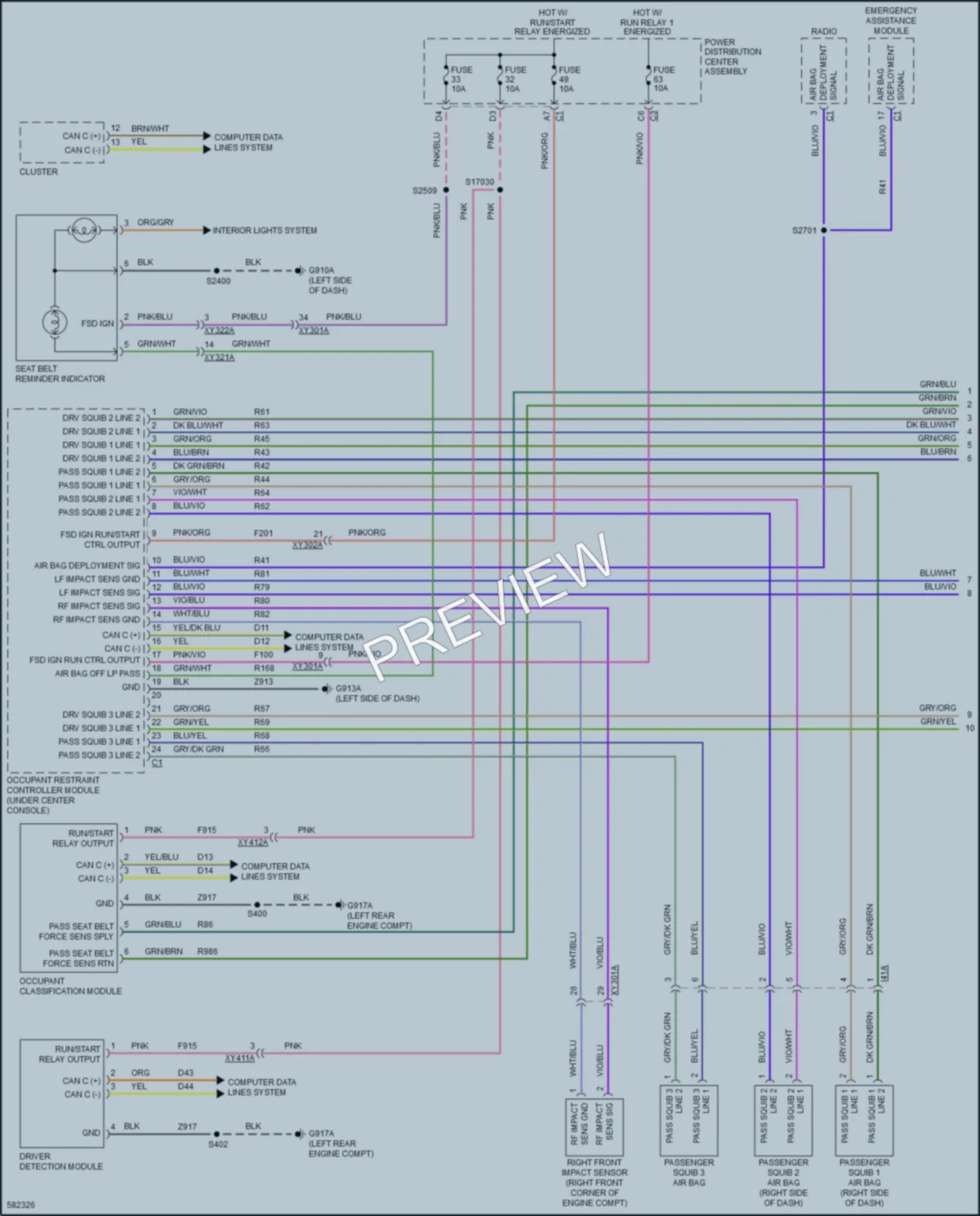2018 Jeep Wrangler Supplemental Restraints wiring diagram preview
