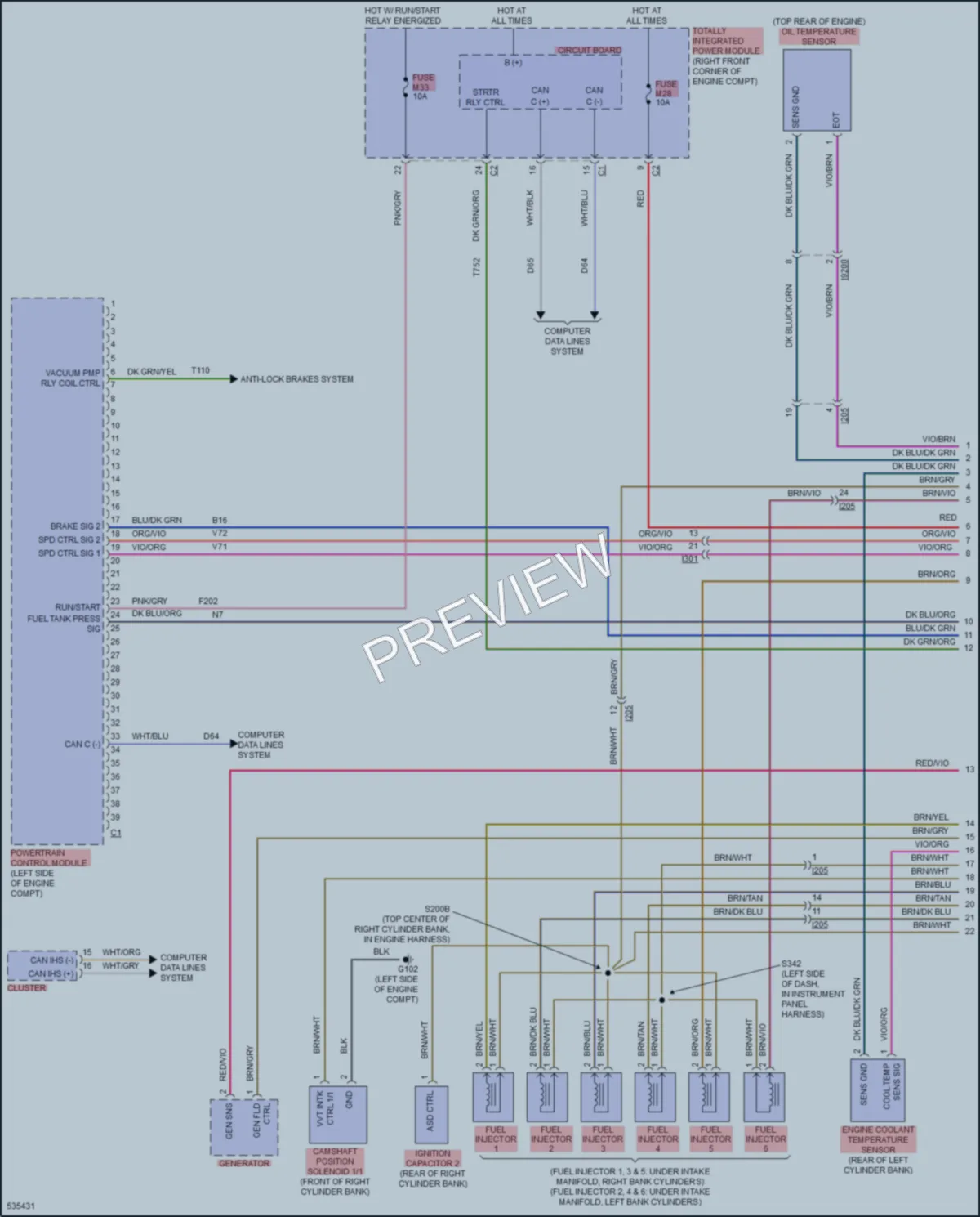 2018 Jeep WranglerJK Engine Performance wiring diagram preview