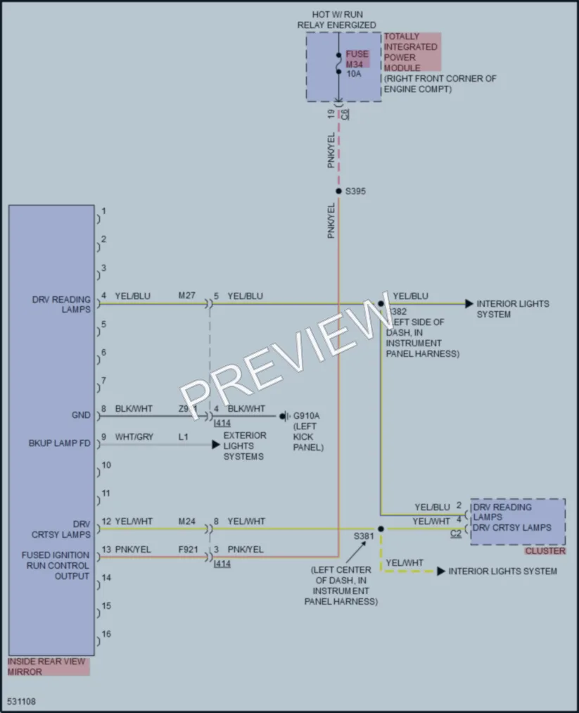 2018 Jeep WranglerJKUnlimited Power Mirrors wiring diagram preview
