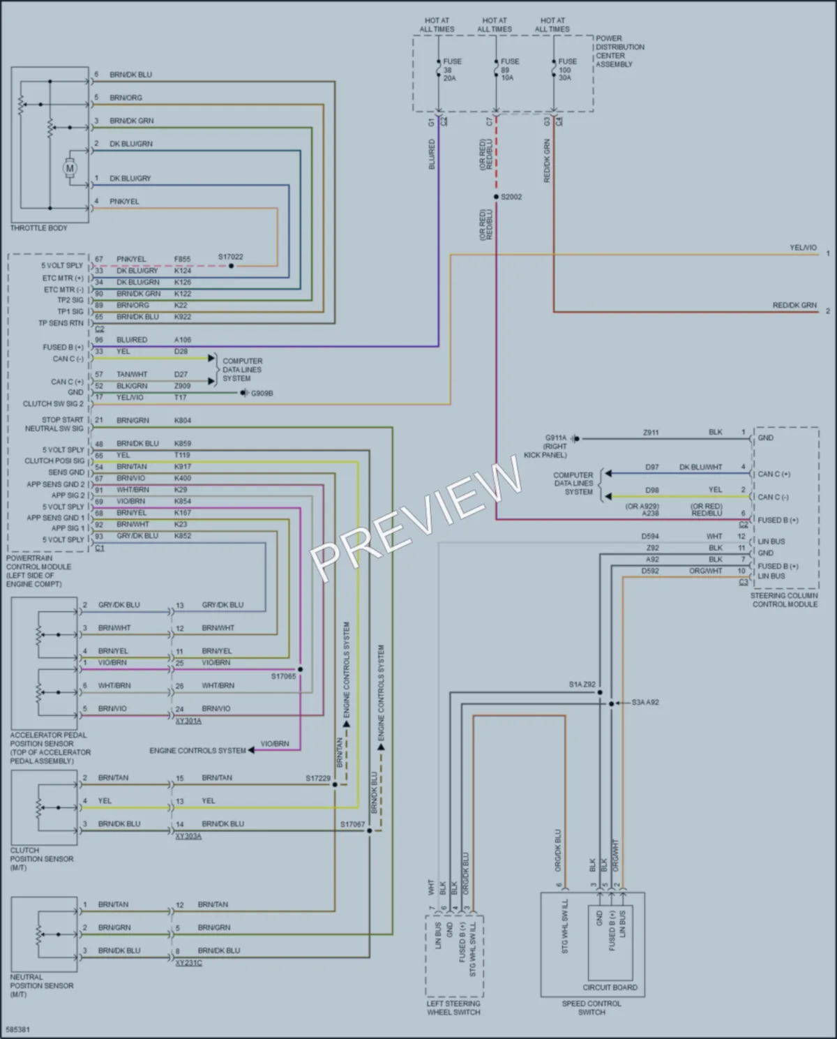2018 Jeep WranglerUnlimited Cruise Control wiring diagram preview