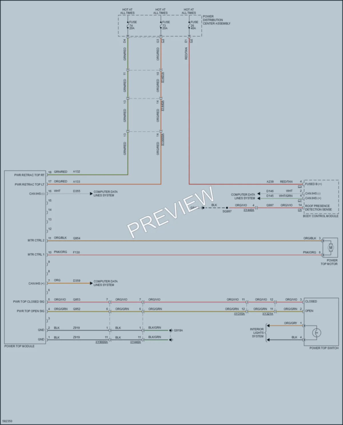 2018 Jeep WranglerUnlimited Power Top Sunroof wiring diagram preview