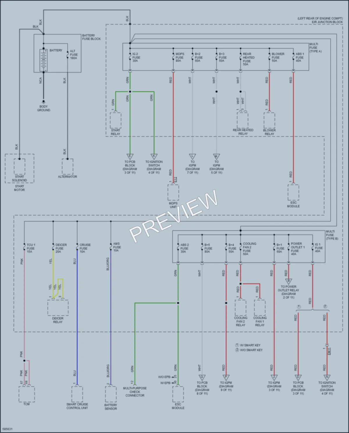 2018 Kia Cadenza Power Distribution wiring diagram preview