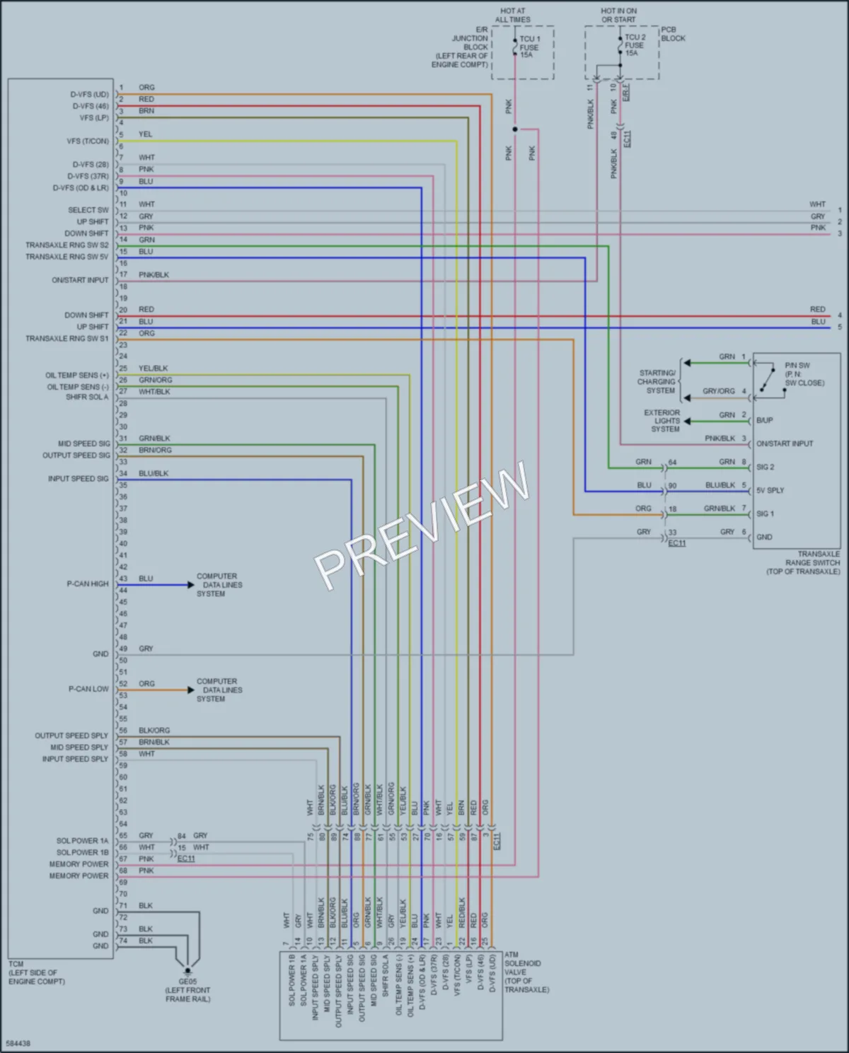 2018 Kia Cadenza Transmission wiring diagram preview