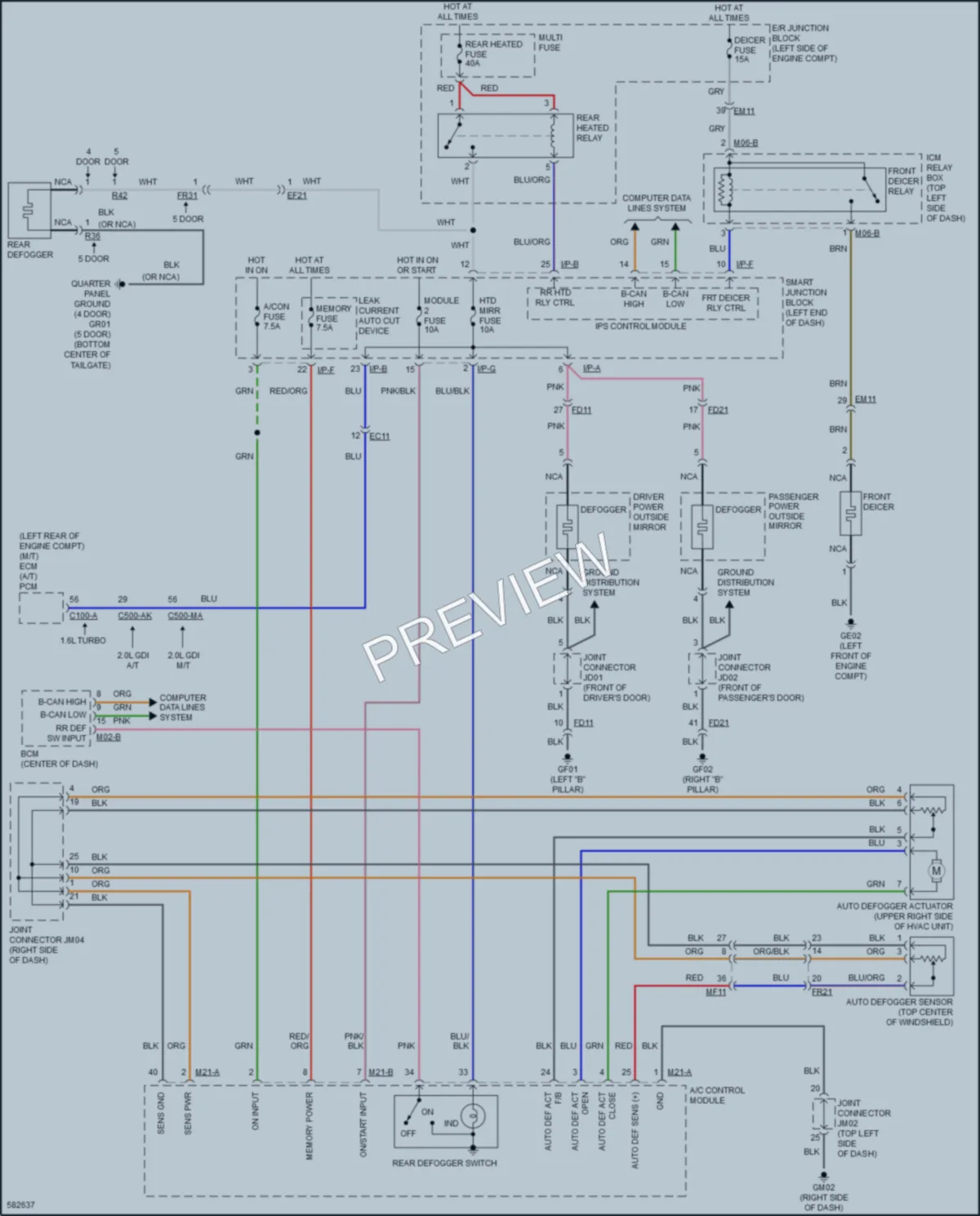 2018 Kia Forte Defoggers wiring diagram preview