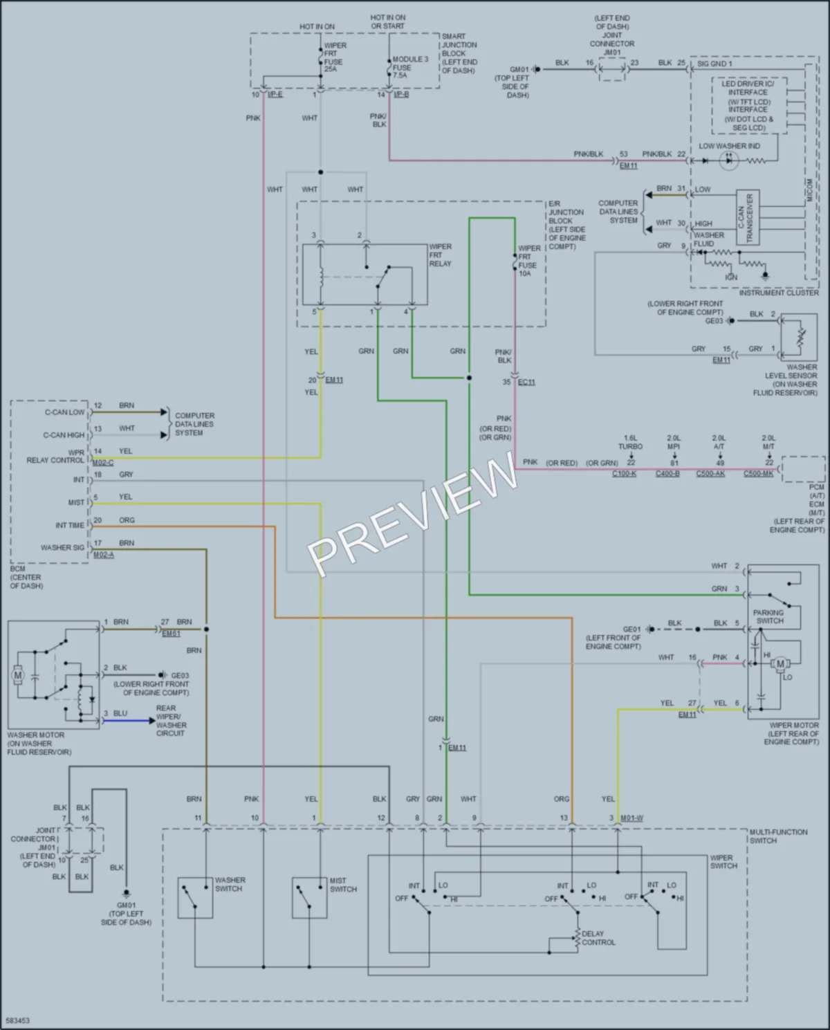 2018 Kia Forte Wiper Washer wiring diagram preview