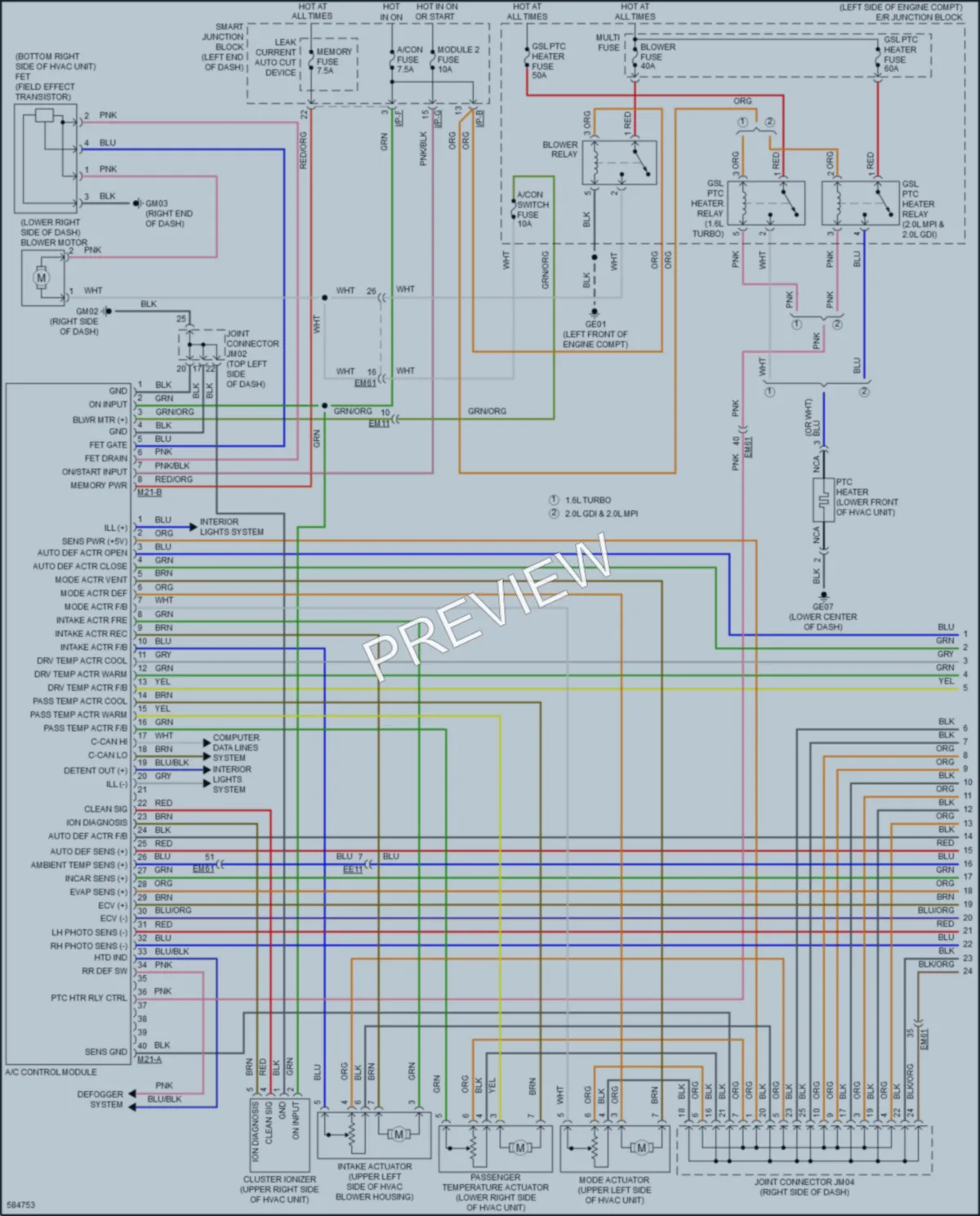 2018 Kia Forte5 Air Conditioning wiring diagram preview