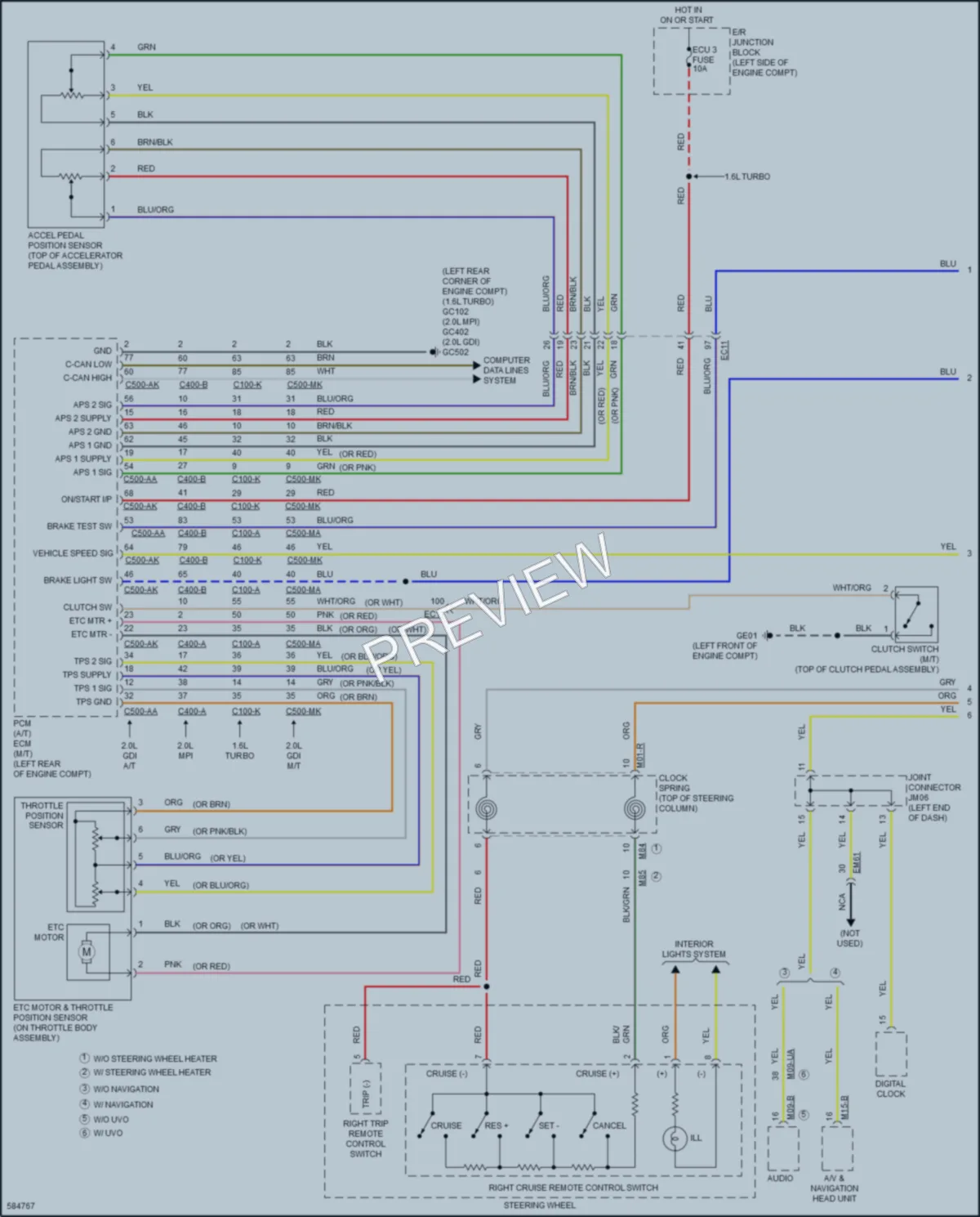 2018 Kia Forte5 Cruise Control wiring diagram preview