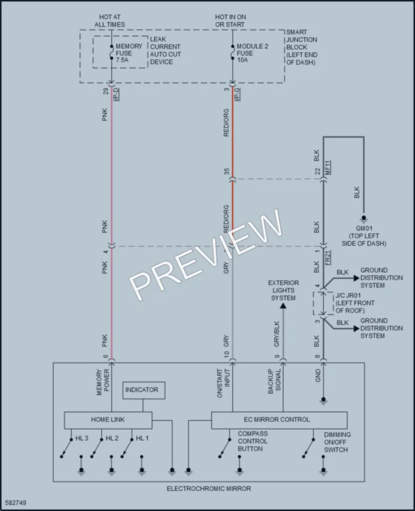 2018 Kia Forte5 Power Mirrors wiring diagram preview