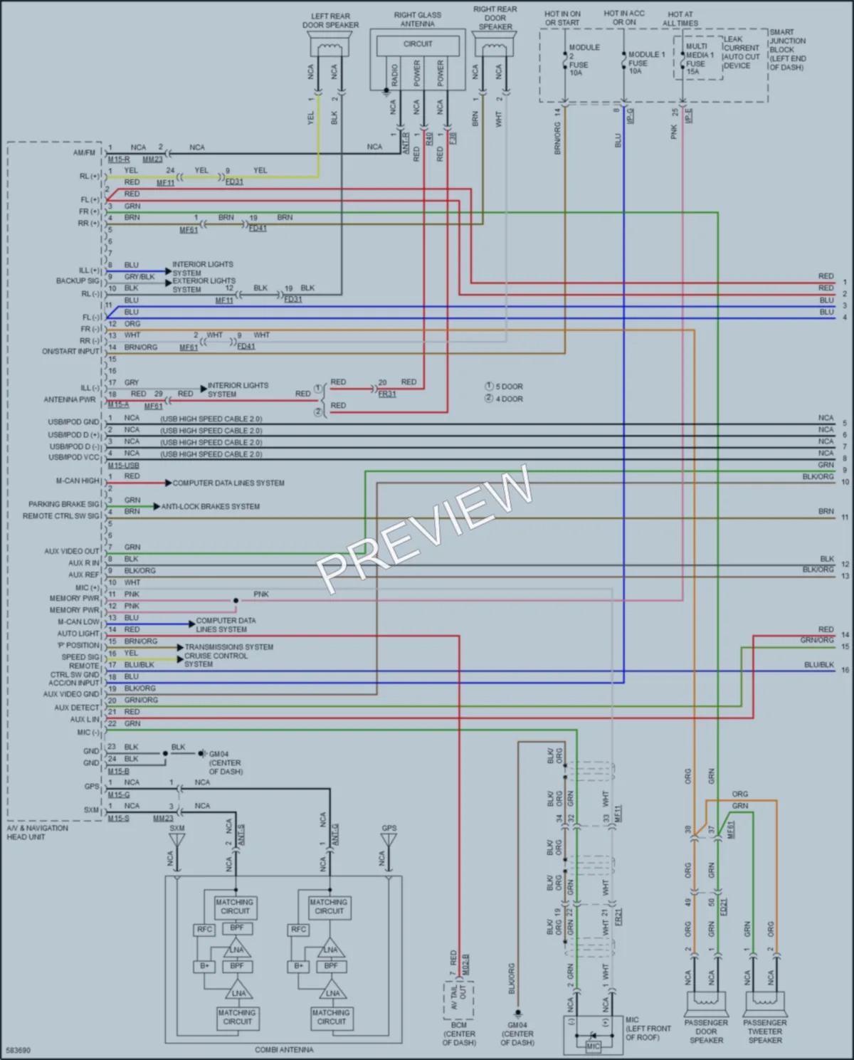 2018 Kia Forte5 Radio wiring diagram preview