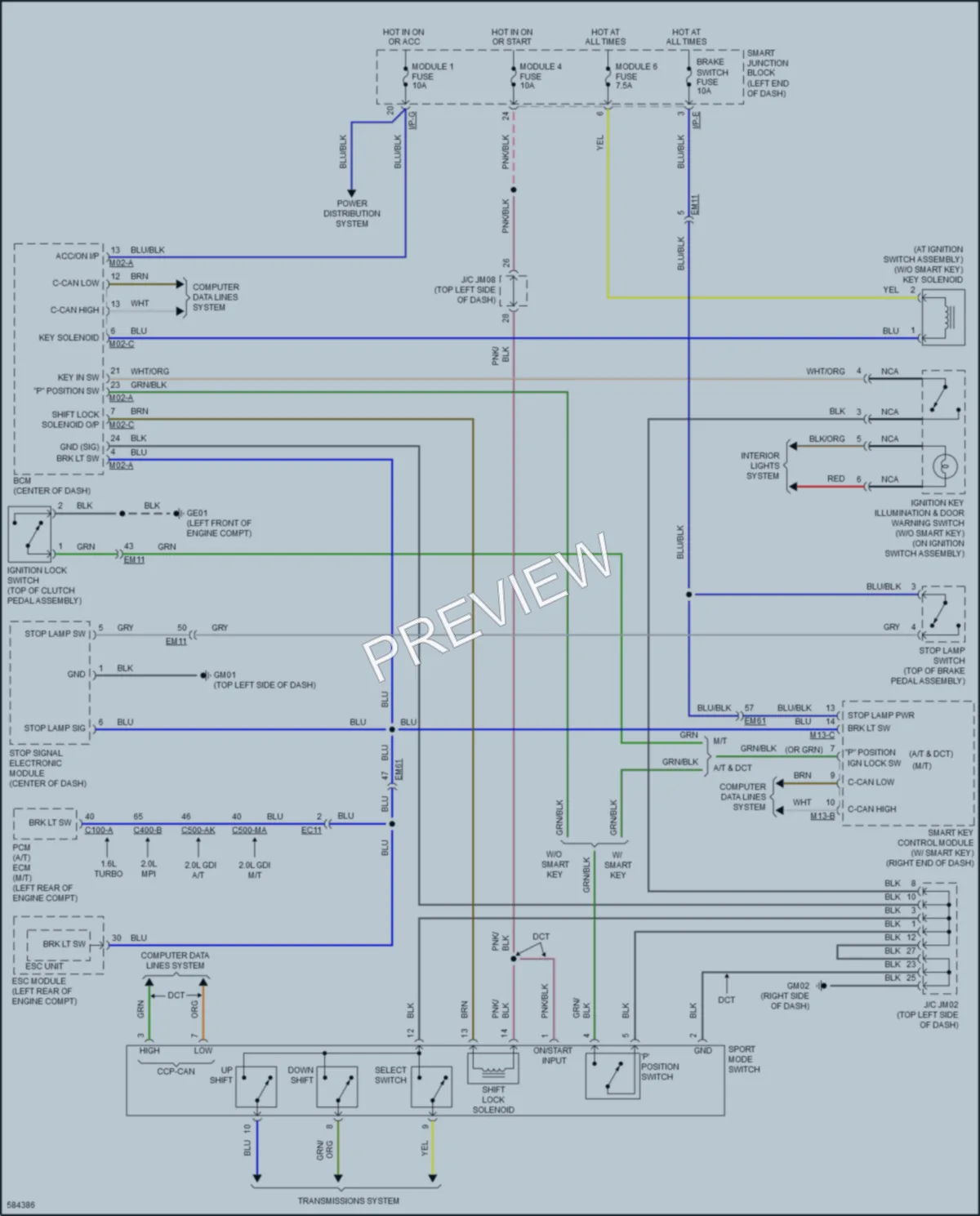 2018 Kia Forte5 Shift Interlock wiring diagram preview