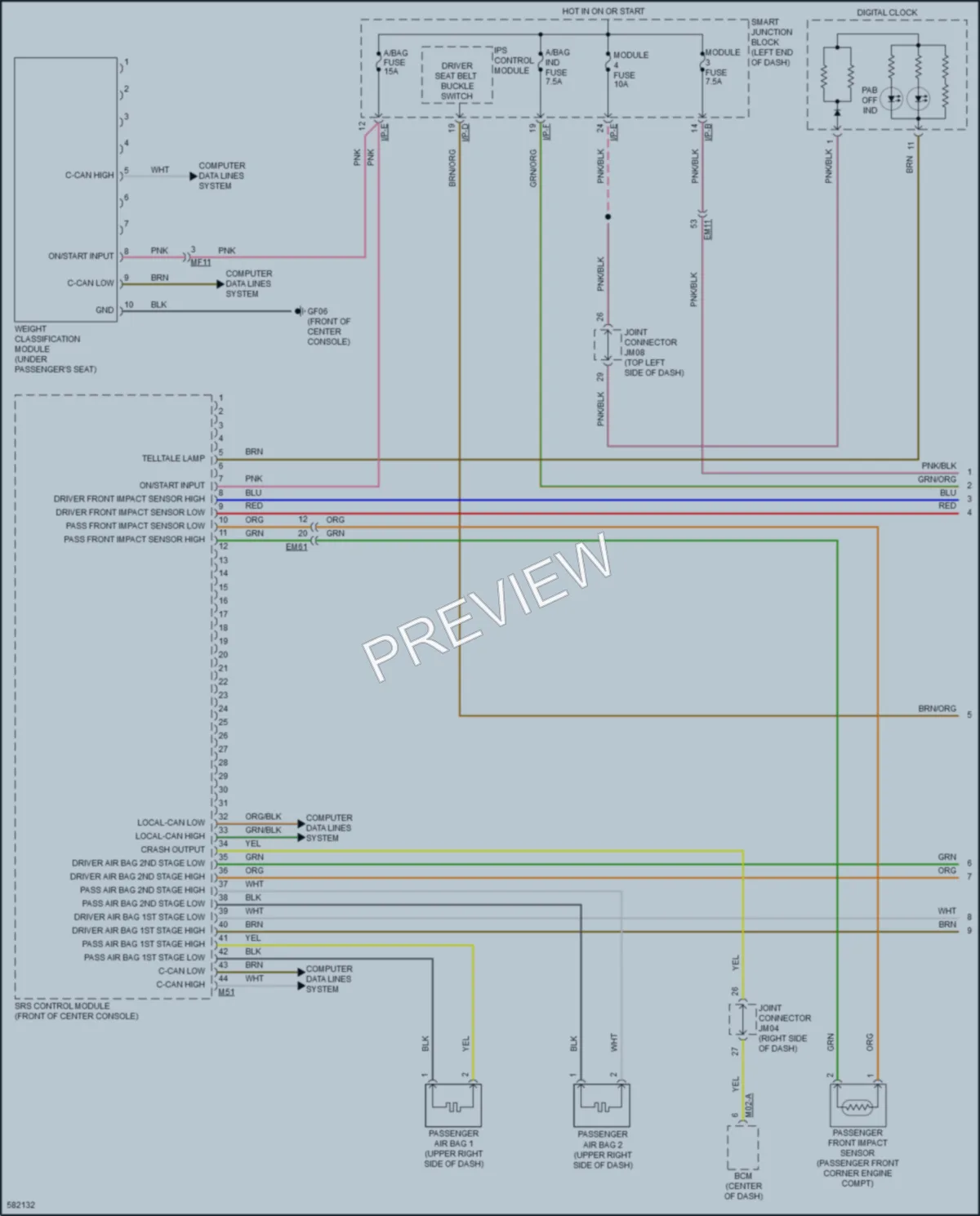 2018 Kia Forte5 Supplemental Restraints wiring diagram preview