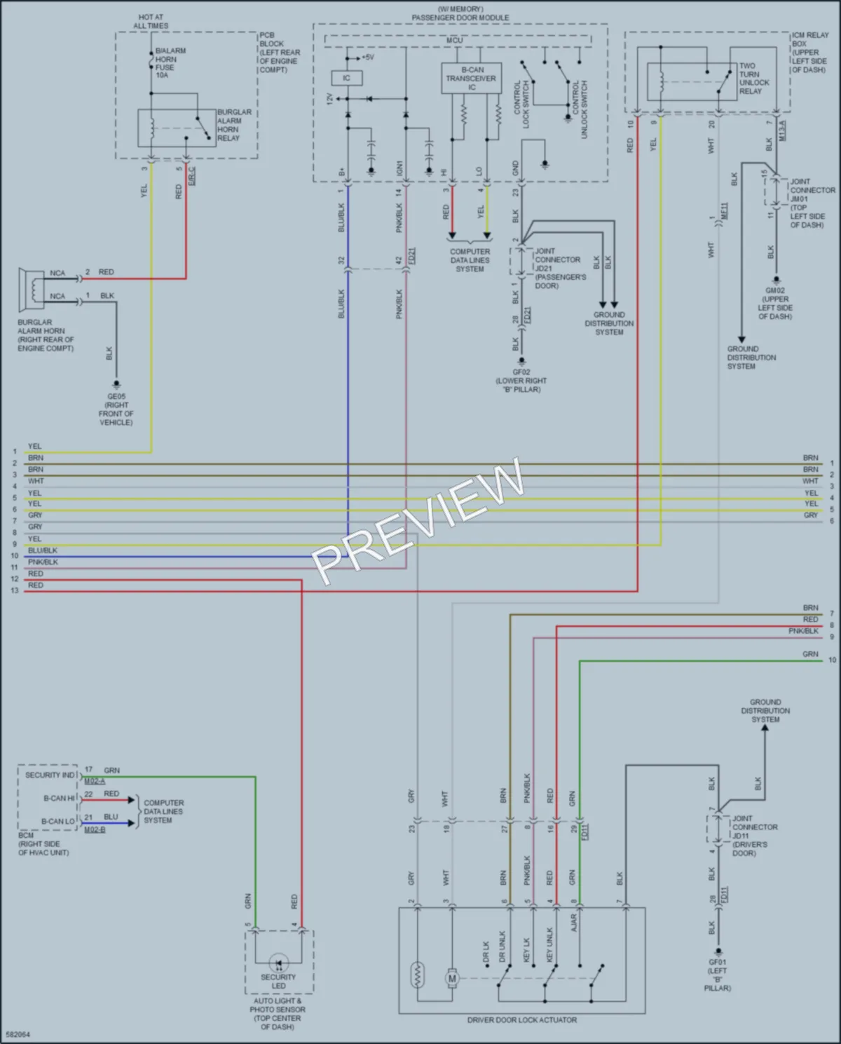 2018 Kia Niro Anti Theft wiring diagram preview