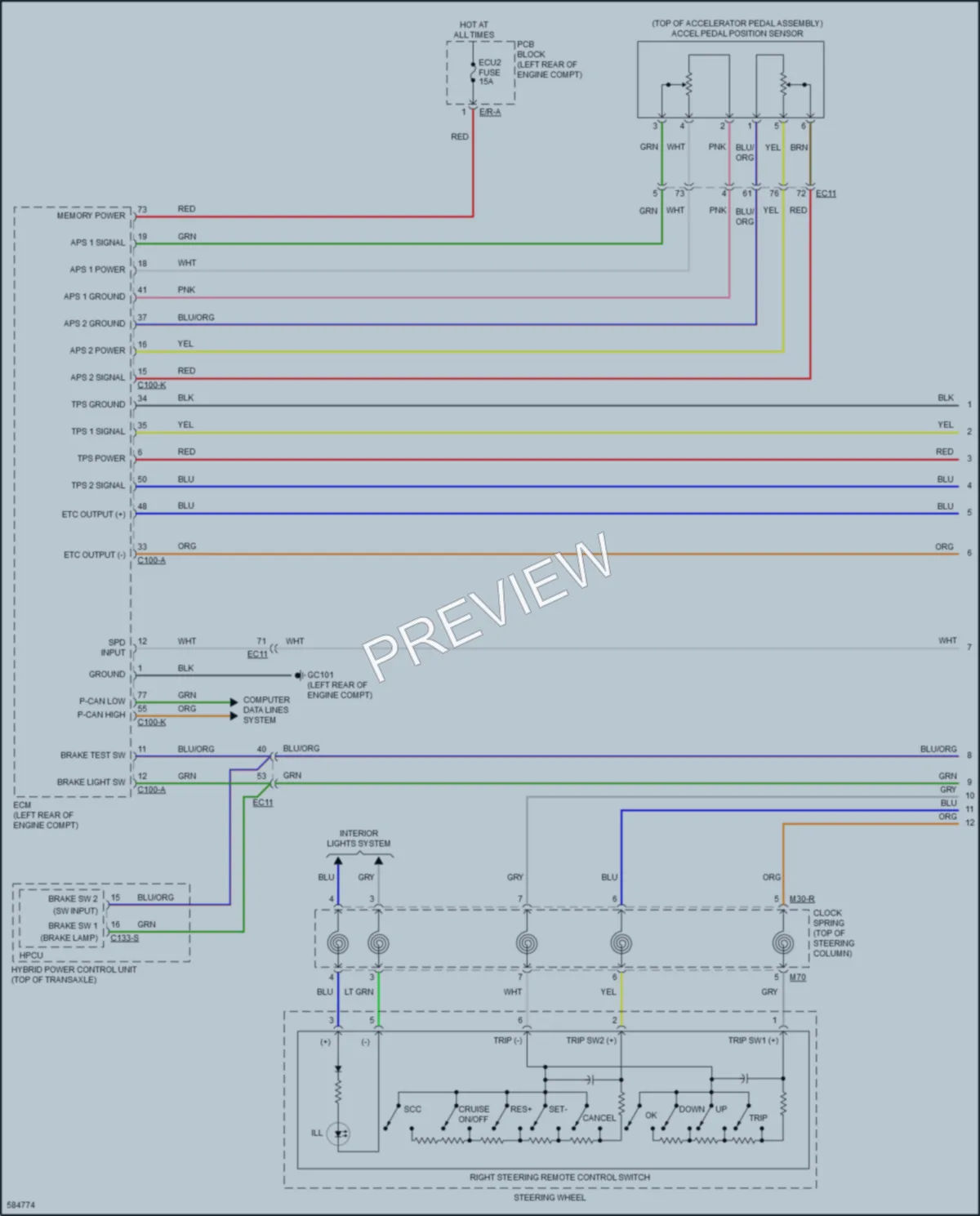 2018 Kia Niro Cruise Control wiring diagram preview
