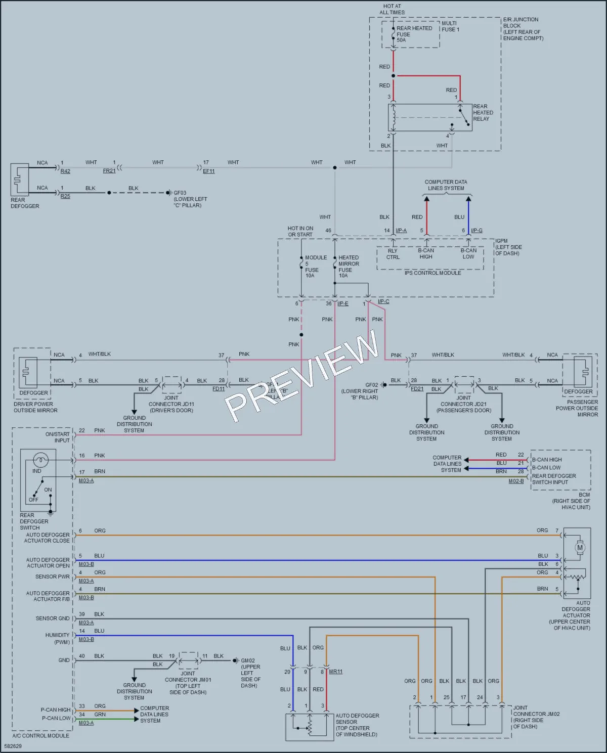 2018 Kia Niro Defoggers wiring diagram preview
