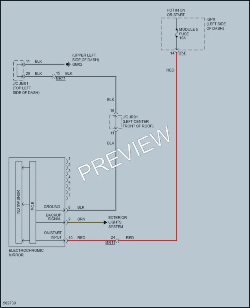 2018 Kia Niro Power Mirrors wiring diagram preview