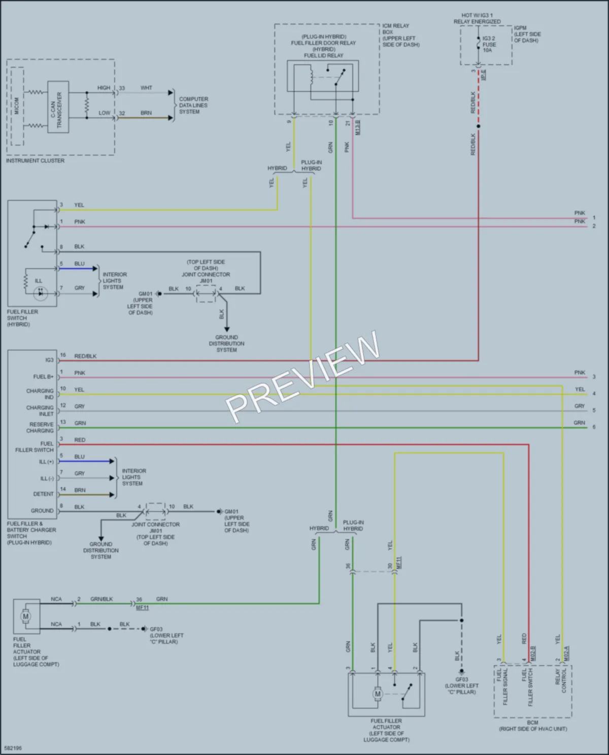2018 Kia Niro Trunk Tailgate Fuel Door wiring diagram preview