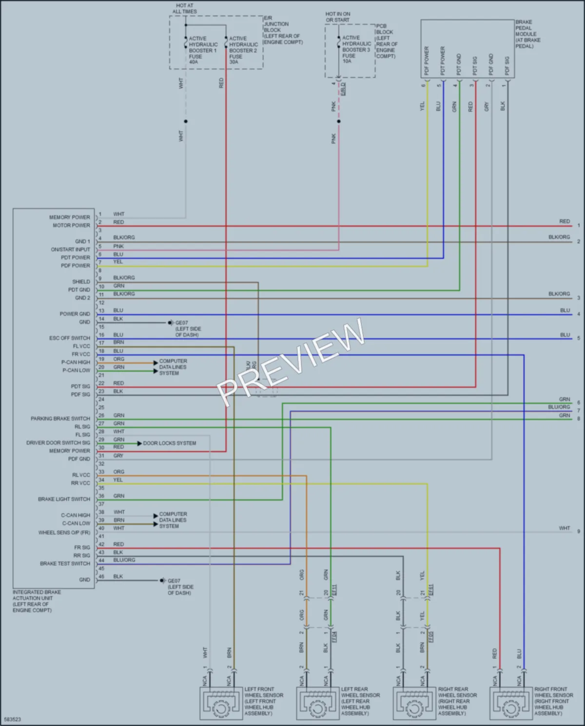 2018 Kia NiroPlugIn Anti Lock Brakes wiring diagram preview