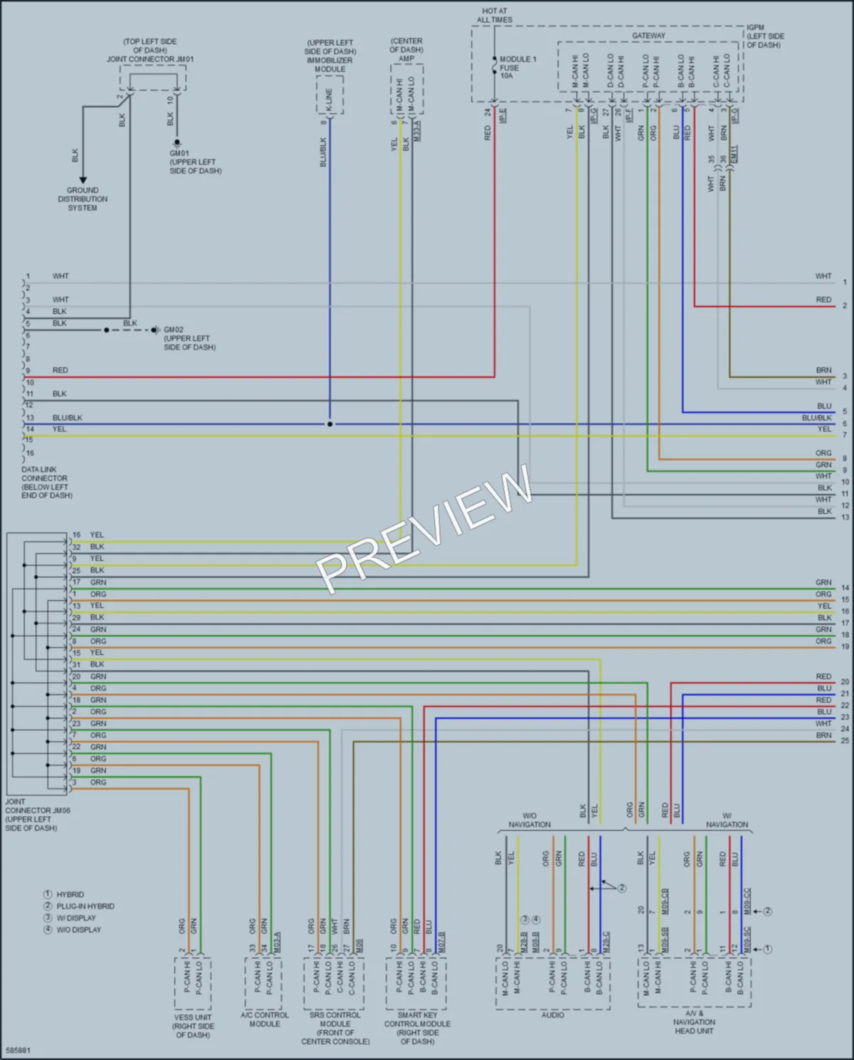 2018 Kia NiroPlugIn Computer Data Lines wiring diagram preview