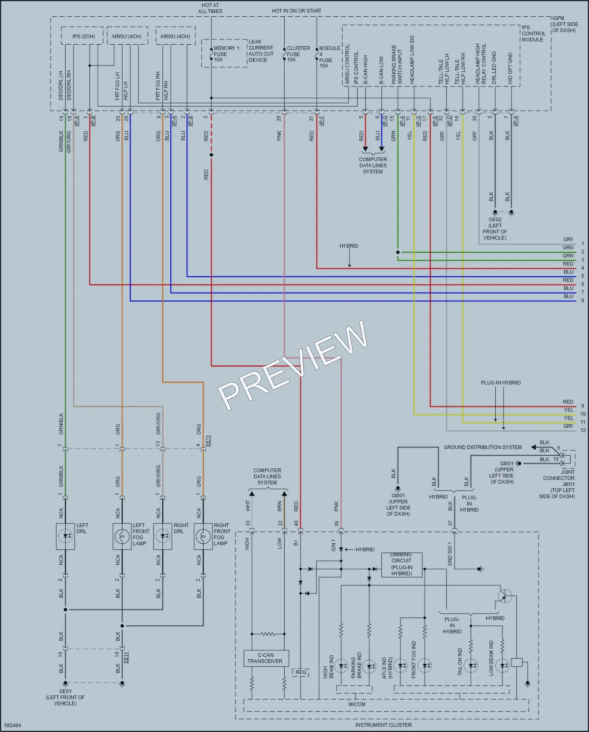 2018 Kia NiroPlugIn Headlights wiring diagram preview