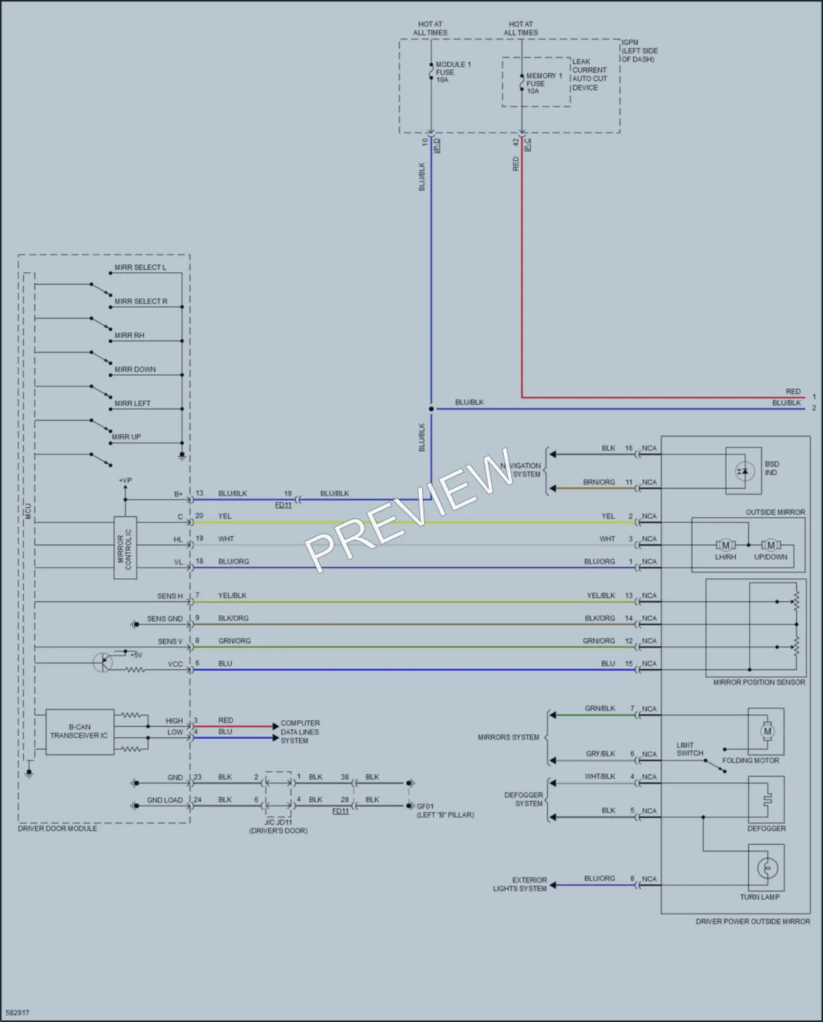 2018 Kia NiroPlugIn Memory Systems wiring diagram preview