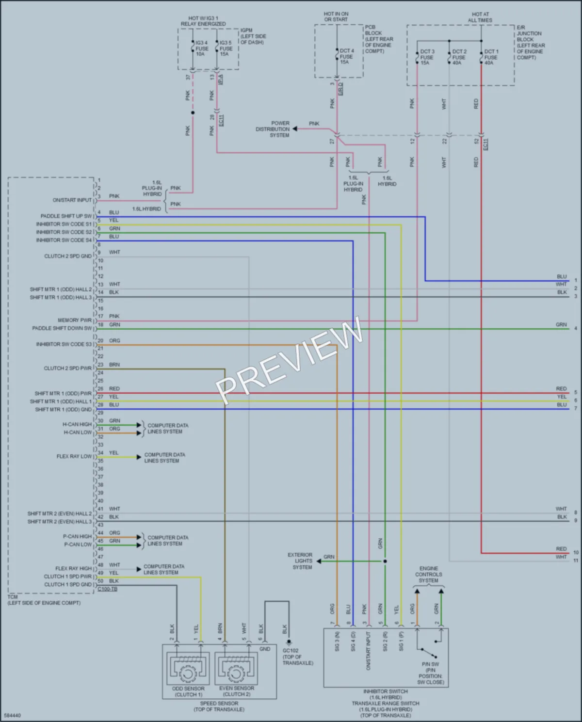 2018 Kia NiroPlugIn Transmission wiring diagram preview