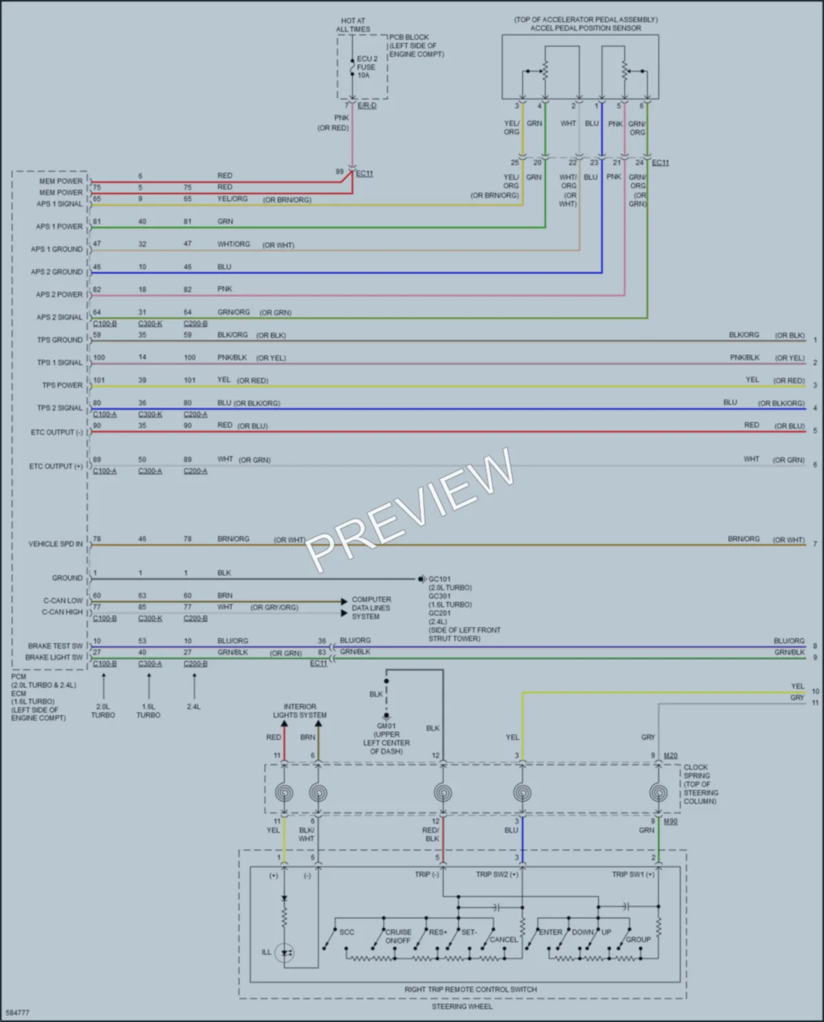 2018 Kia Optima Cruise Control wiring diagram preview