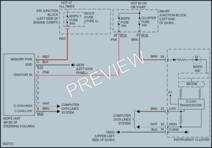 2018 Kia Optima Electronic Power Steering wiring diagram preview