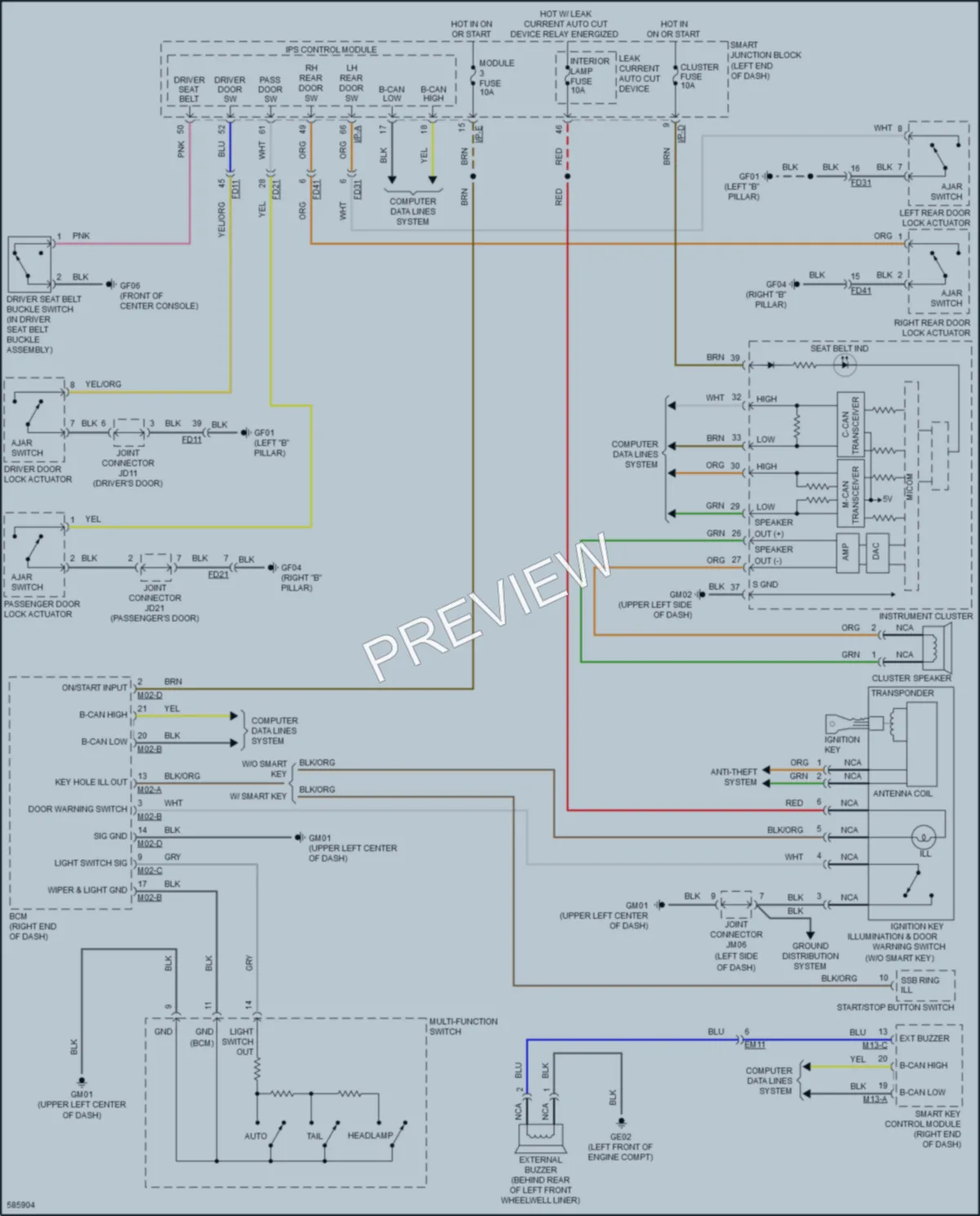 2018 Kia Optima Warning Systems wiring diagram preview