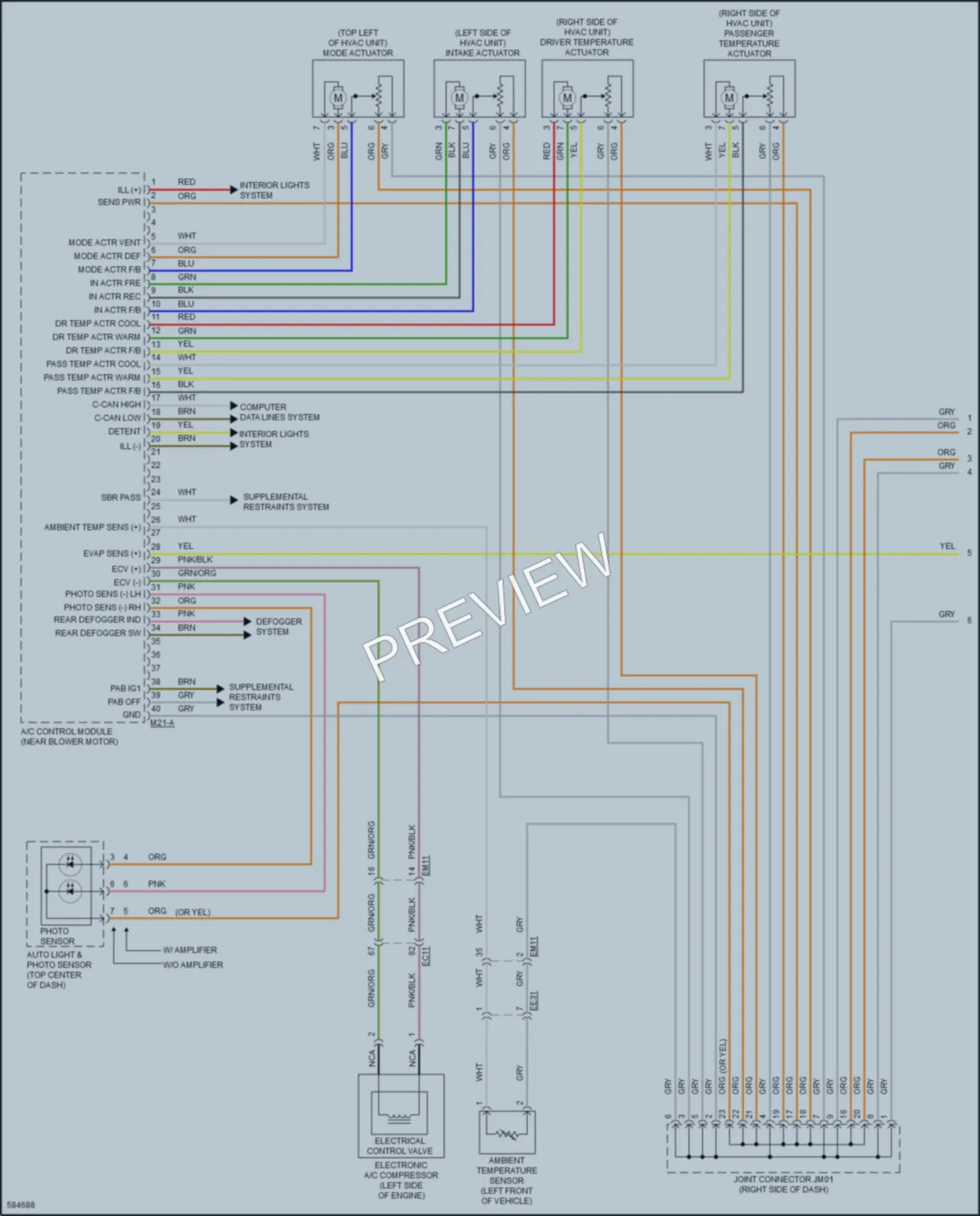 2018 Kia OptimaHybrid Air Conditioning wiring diagram preview