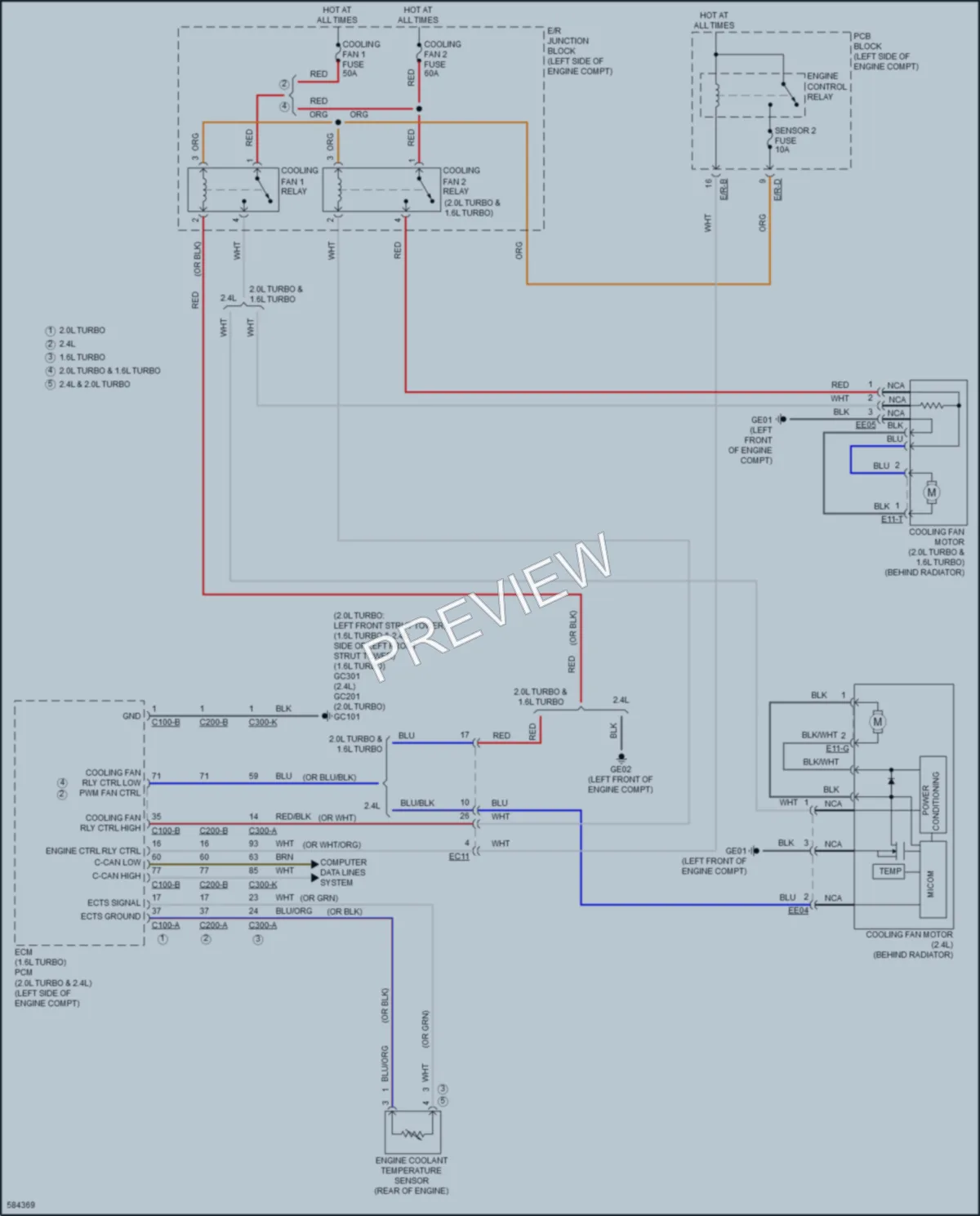 2018 Kia OptimaHybrid Cooling Fan wiring diagram preview