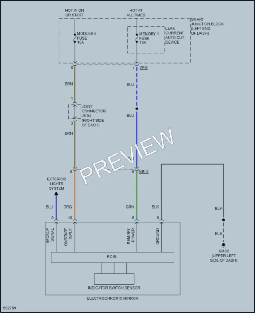 2018 Kia OptimaHybrid Power Mirrors wiring diagram preview