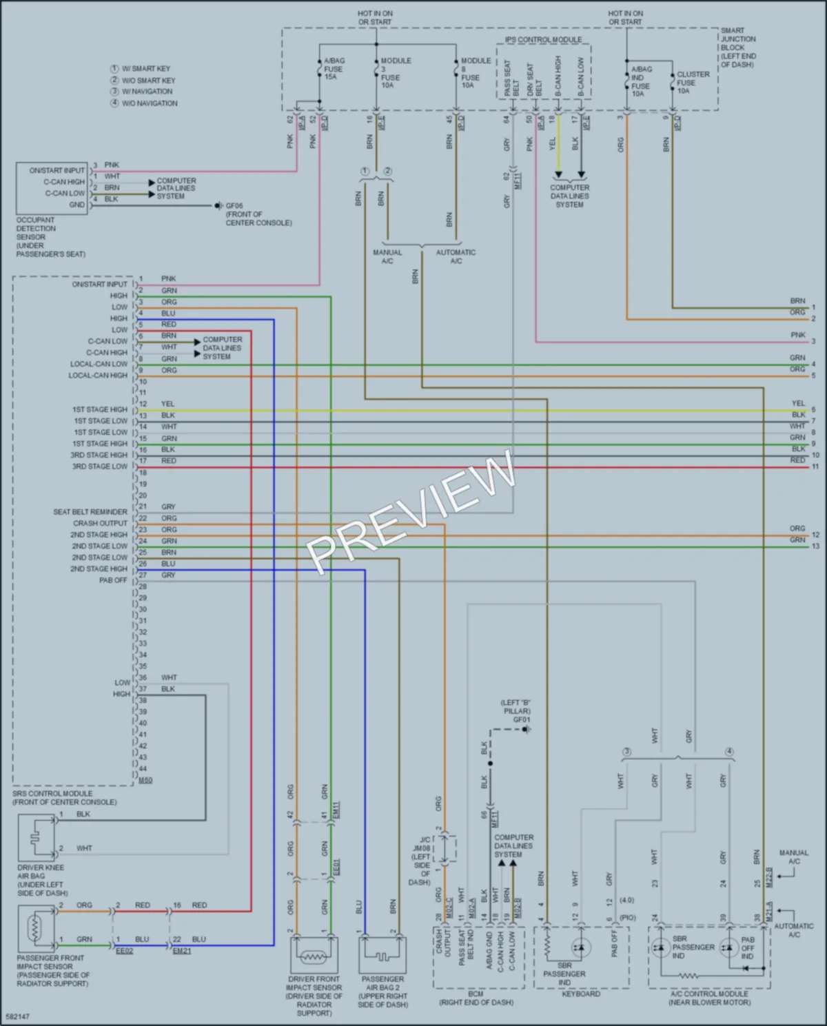 2018 Kia OptimaHybrid Supplemental Restraints wiring diagram preview